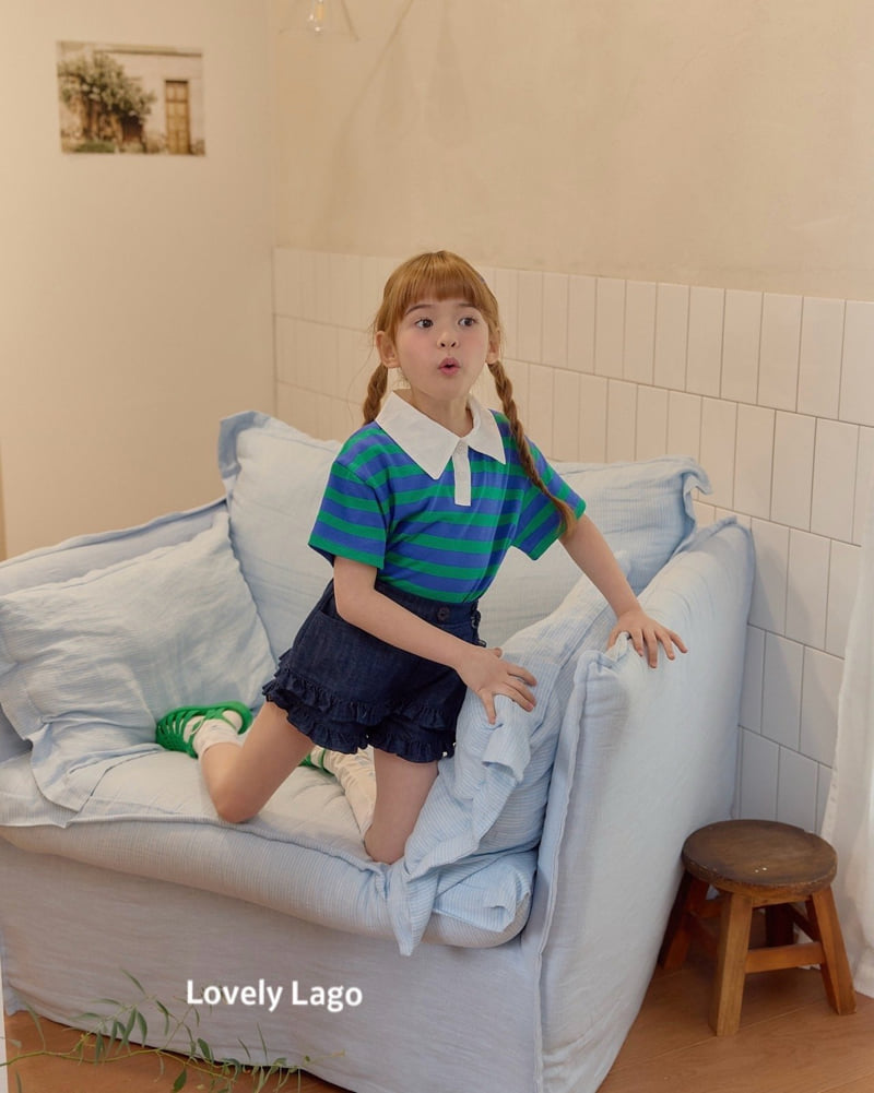 Lago - Korean Children Fashion - #littlefashionista - Stripe Collar Tee - 8