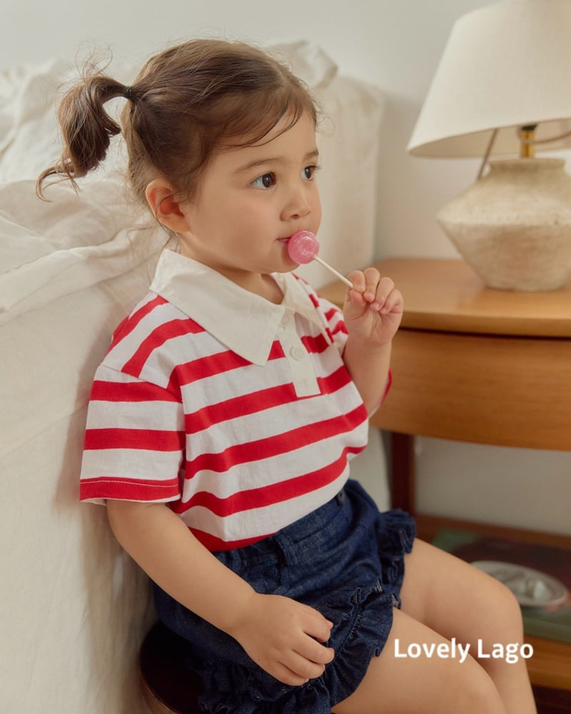 Lago - Korean Children Fashion - #minifashionista - Stripe Collar Tee - 10