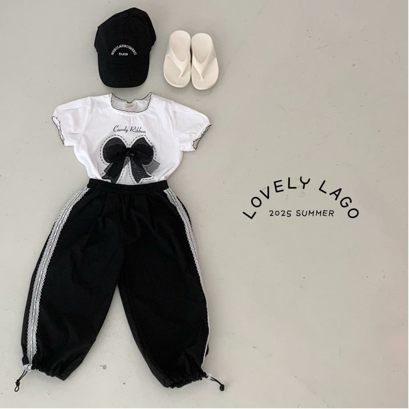 Lago - Korean Children Fashion - #minifashionista - Ribbon Shirring Tee - 2