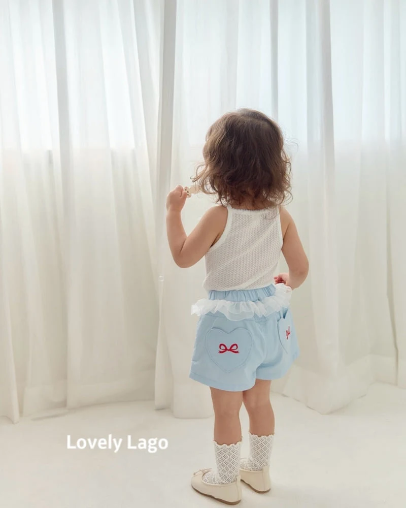 Lago - Korean Children Fashion - #toddlerclothing - Frill Embroidery Pants