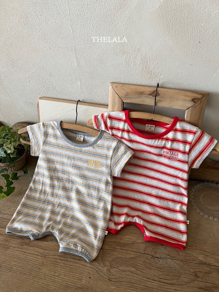 Lala - Korean Baby Fashion - #babyboutiqueclothing - Dongdong Stripe Suit - 7