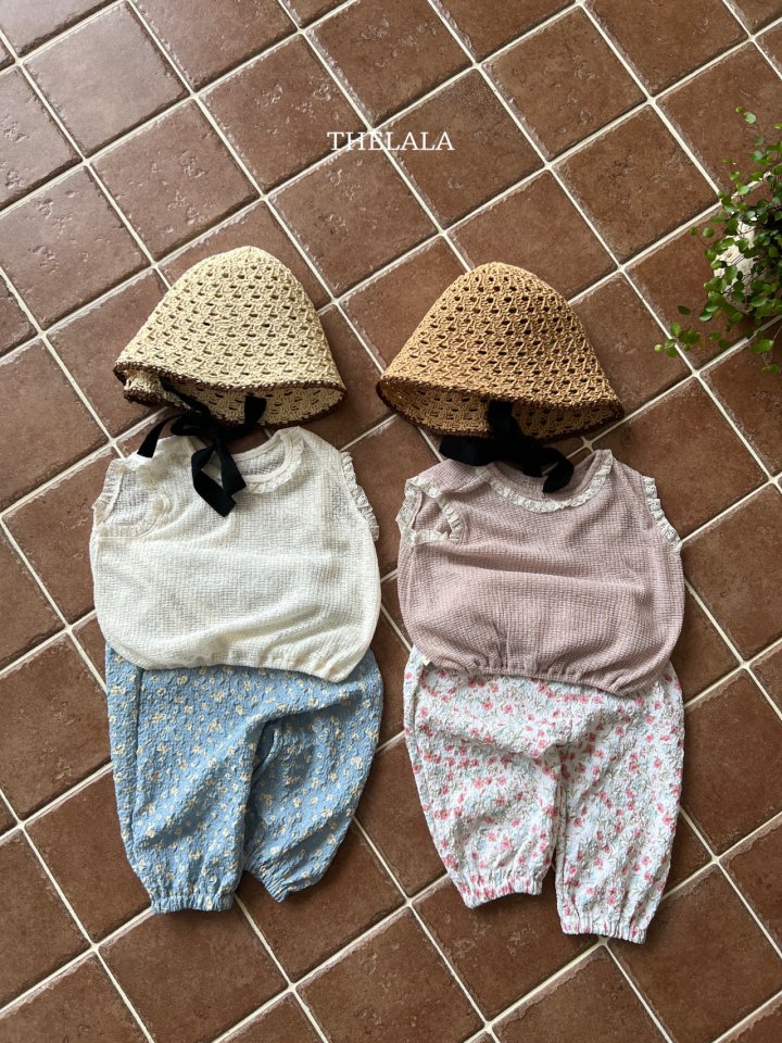 Lala - Korean Baby Fashion - #babyboutiqueclothing - Line String Bonnet - 3