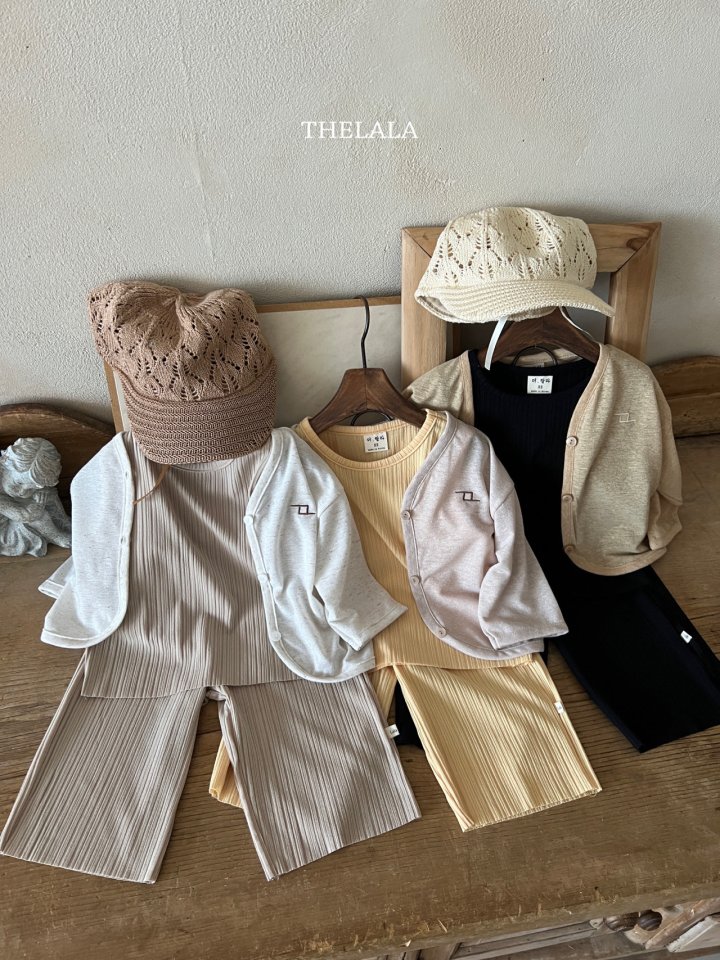 Lala - Korean Baby Fashion - #babygirlfashion - Pleated Top Bottom Set - 3