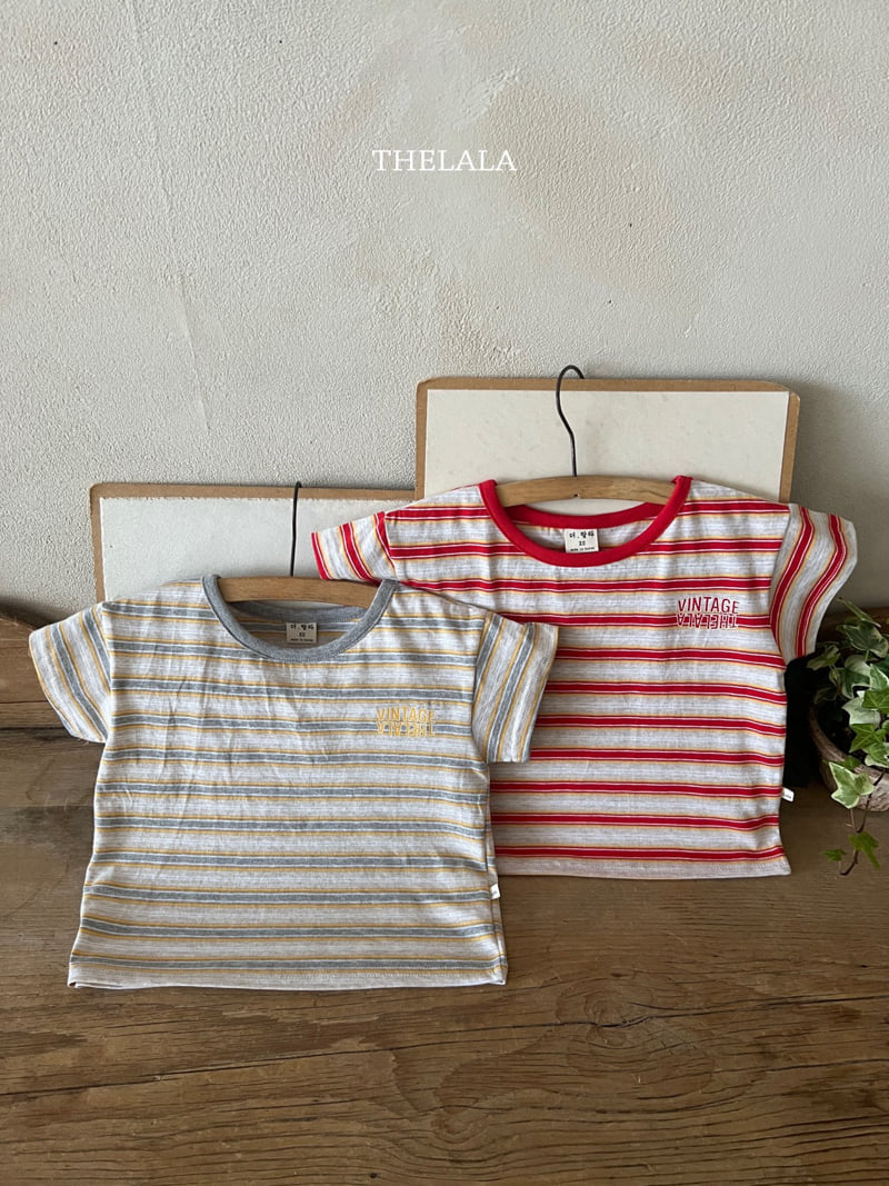 Lala - Korean Baby Fashion - #babygirlfashion - Dongdong Stripe Tee - 10