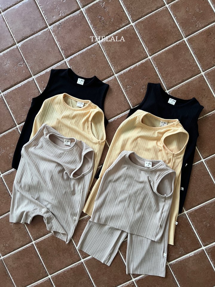 Lala - Korean Baby Fashion - #babyoninstagram - Pleated Top Bottom Set - 5