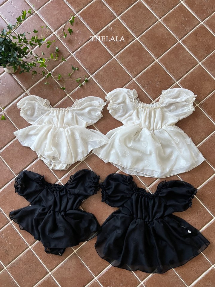 Lala - Korean Baby Fashion - #babyoninstagram - Heart One-piece - 3