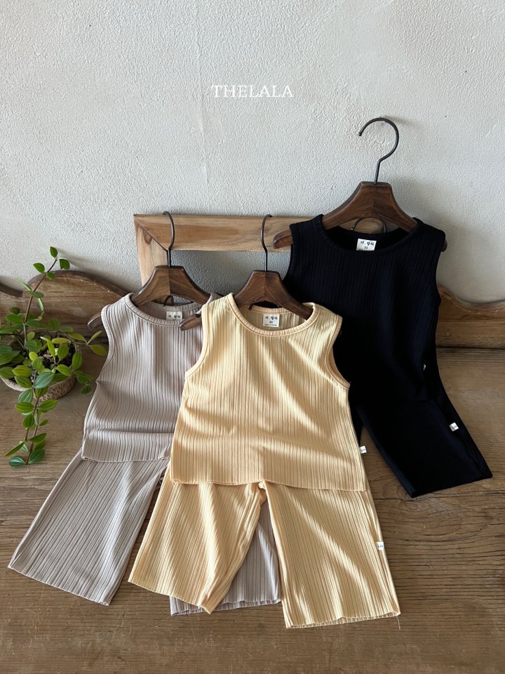Lala - Korean Baby Fashion - #babyootd - Pleated Top Bottom Set - 6