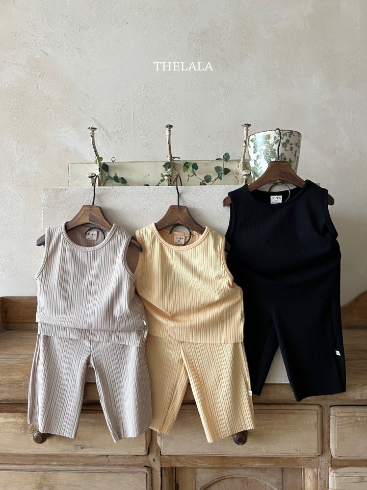 Lala - Korean Baby Fashion - #babyoutfit - Pleated Top Bottom Set - 7