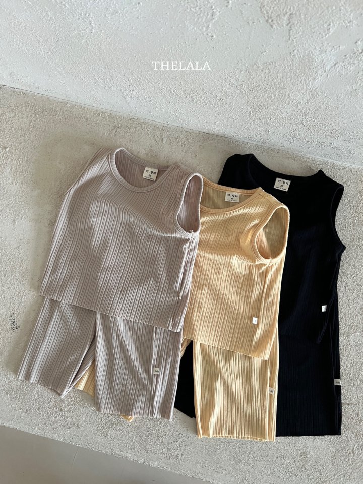 Lala - Korean Baby Fashion - #onlinebabyshop - Pleated Top Bottom Set - 11