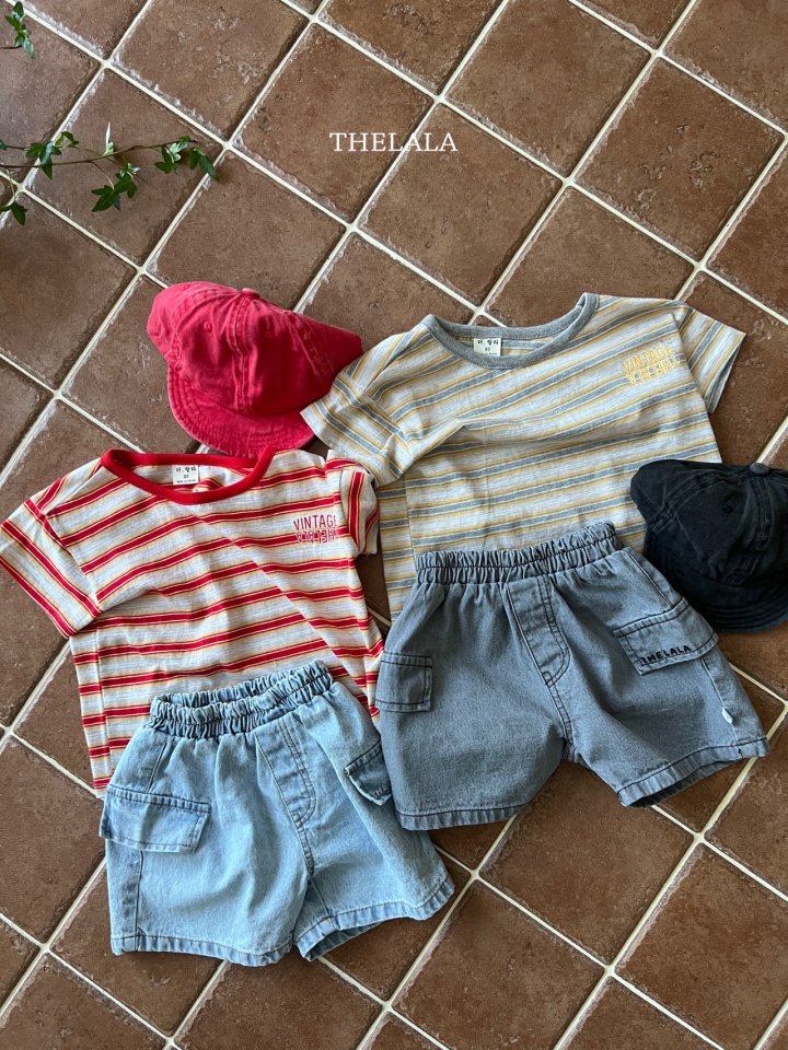 Lala - Korean Baby Fashion - #onlinebabyshop - Dongdong Stripe Tee - 3