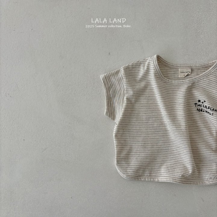 Lalaland - Korean Baby Fashion - #babyboutique - bebe Bebe Stripe Short Sleeved Tee - 5