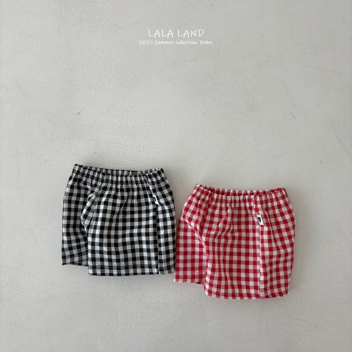 Lalaland - Korean Baby Fashion - #babyboutique - bebe Check Shorts