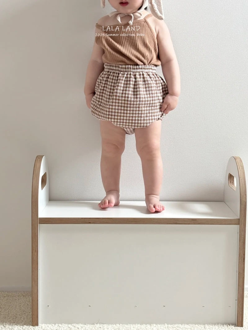 Lalaland - Korean Baby Fashion - #babyboutique - bebe Balloon Check Bloomers - 8
