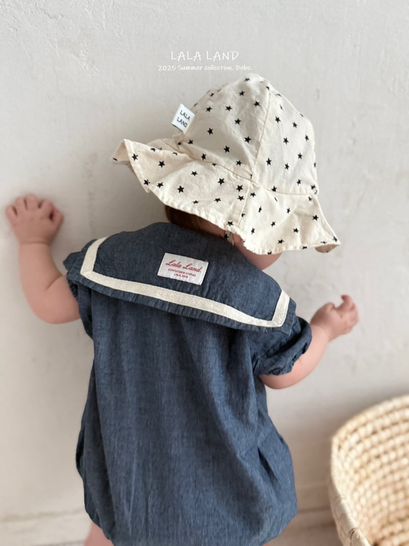 Lalaland - Korean Baby Fashion - #babyfashion - bebe Denim Sailor Short Sleeve Suit - 10