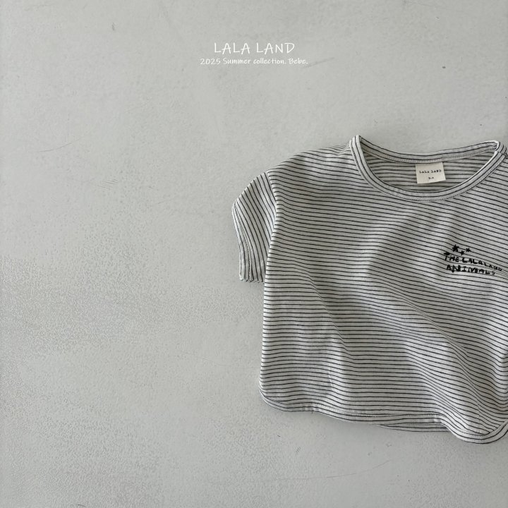 Lalaland - Korean Baby Fashion - #babyfashion - bebe Bebe Stripe Short Sleeved Tee - 8