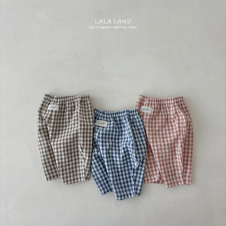 Lalaland - Korean Baby Fashion - #babyfashion - bebe Check Pants