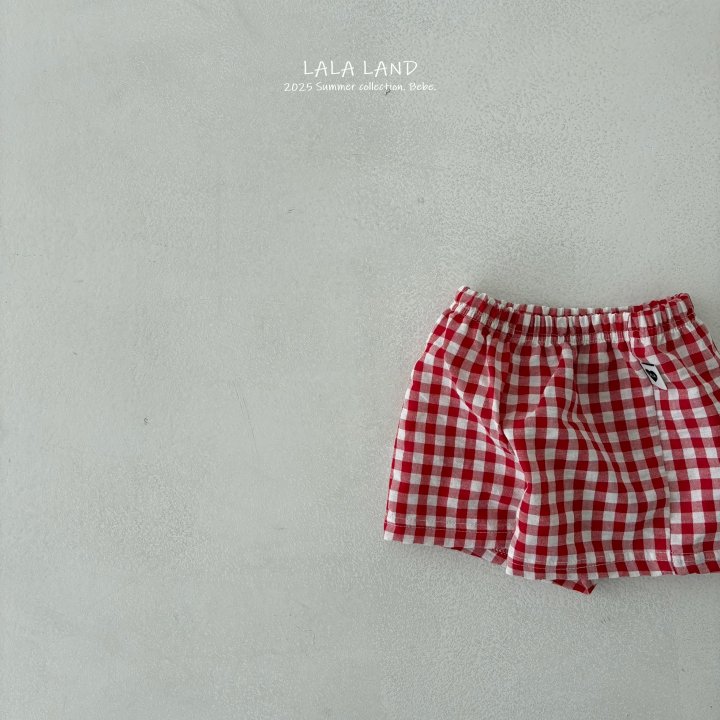 Lalaland - Korean Baby Fashion - #babyfever - bebe Check Shorts - 5