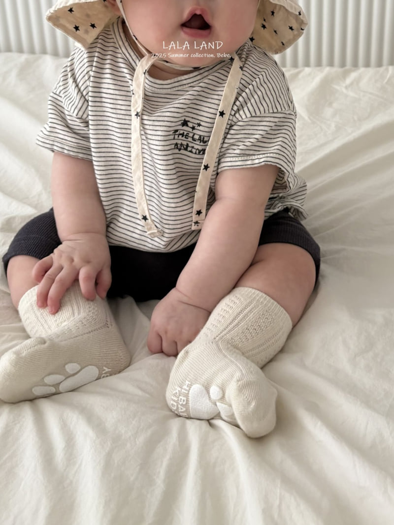Lalaland - Korean Baby Fashion - #babyoninstagram - bebe Bebe Stripe Short Sleeved Tee - 12
