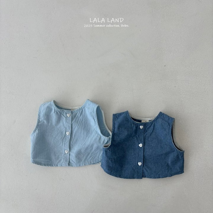 Lalaland - Korean Baby Fashion - #babyoninstagram - bebe Denim Vest Shirt