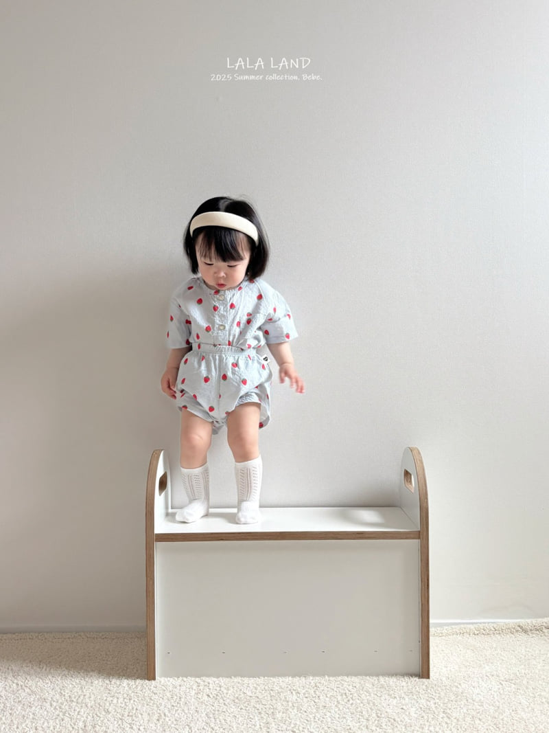 Lalaland - Korean Baby Fashion - #babyootd - bebe Strawberry Pants - 8