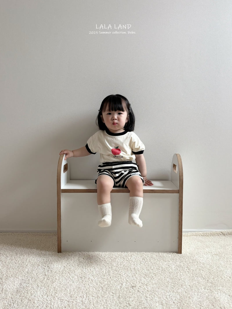 Lalaland - Korean Baby Fashion - #babyootd - bebe Apple Tee - 10