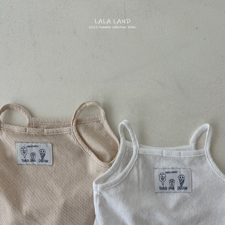Lalaland - Korean Baby Fashion - #babyootd - bebe Cotton Mesh Top Bottom Set - 6