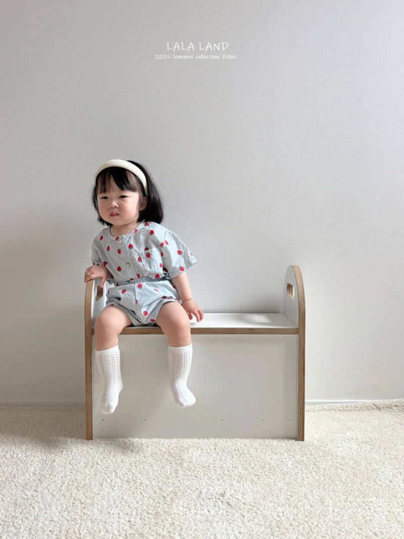 Lalaland - Korean Baby Fashion - #babyoutfit - bebe Strawberry Pants - 10