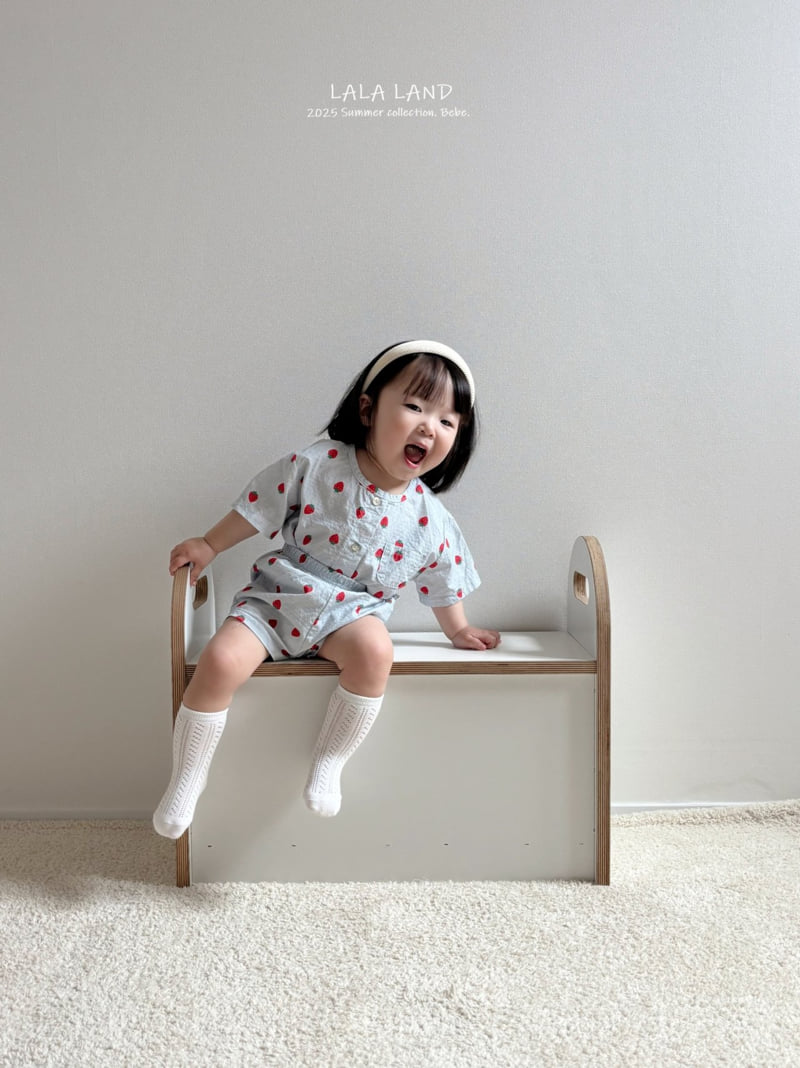 Lalaland - Korean Baby Fashion - #babyoutfit - bebe Strawberry Pants - 9