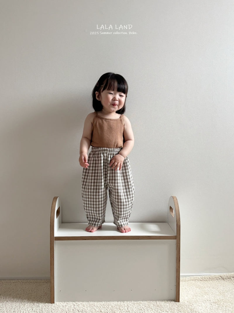Lalaland - Korean Baby Fashion - #babyoutfit - bebe Check Pants - 8