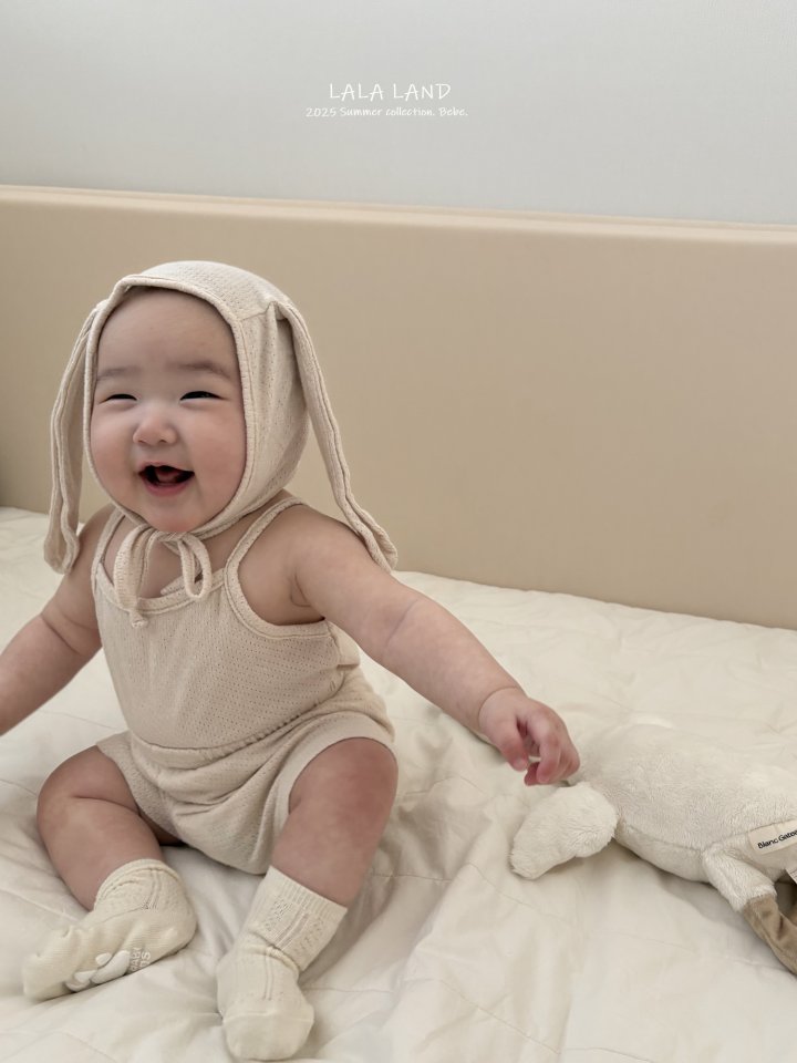 Lalaland - Korean Baby Fashion - #babyoutfit - bebe Cotton Bunny Beanie - 9