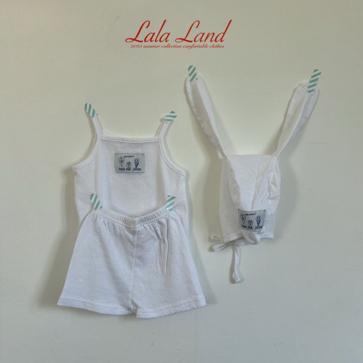 Lalaland - Korean Baby Fashion - #babyoutfit - bebe Cotton Mesh Top Bottom Set - 7