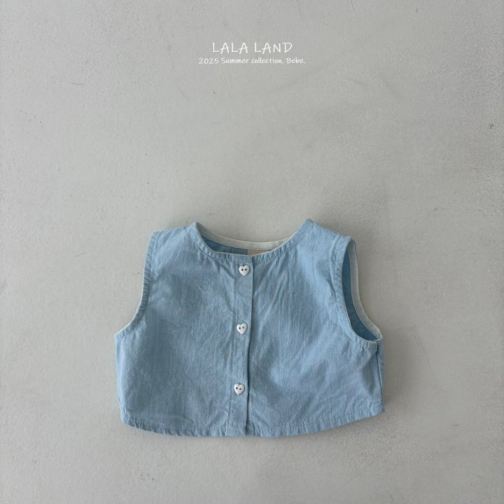 Lalaland - Korean Baby Fashion - #babyoutfit - bebe Denim Vest Shirt - 3