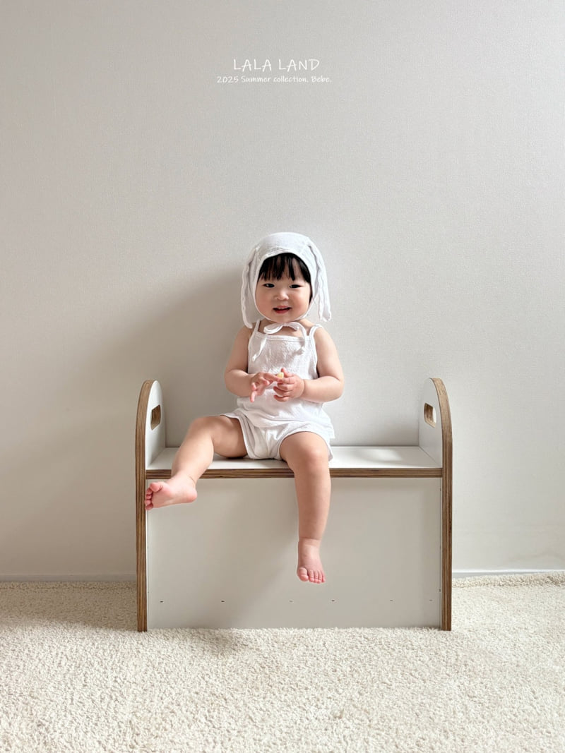 Lalaland - Korean Baby Fashion - #babywear - bebe Cotton Mesh Top Bottom Set - 9