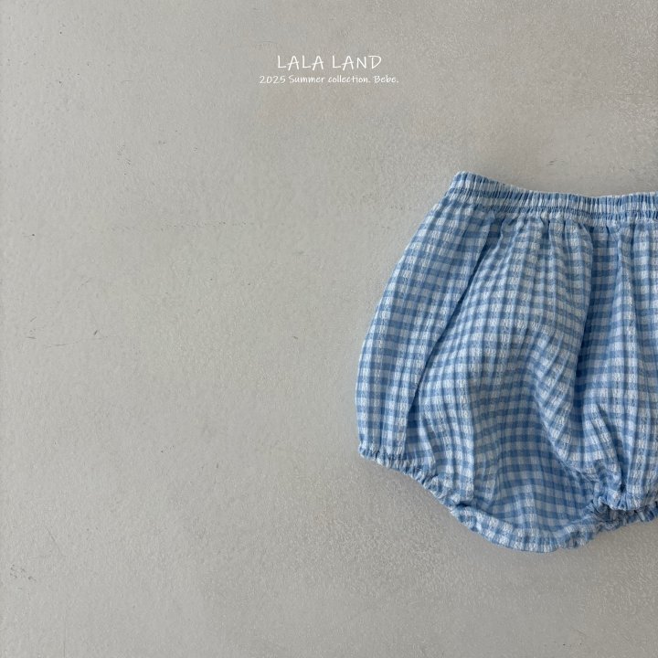 Lalaland - Korean Baby Fashion - #onlinebabyboutique - bebe Balloon Check Bloomers - 5