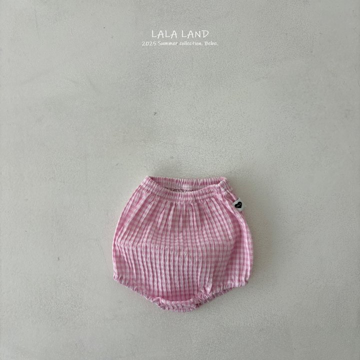 Lalaland - Korean Baby Fashion - #onlinebabyshop - bebe Balloon Check Bloomers - 6