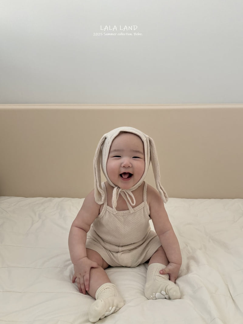 Lalaland - Korean Baby Fashion - #onlinebabyshop - bebe Cotton Mesh Top Bottom Set - 11