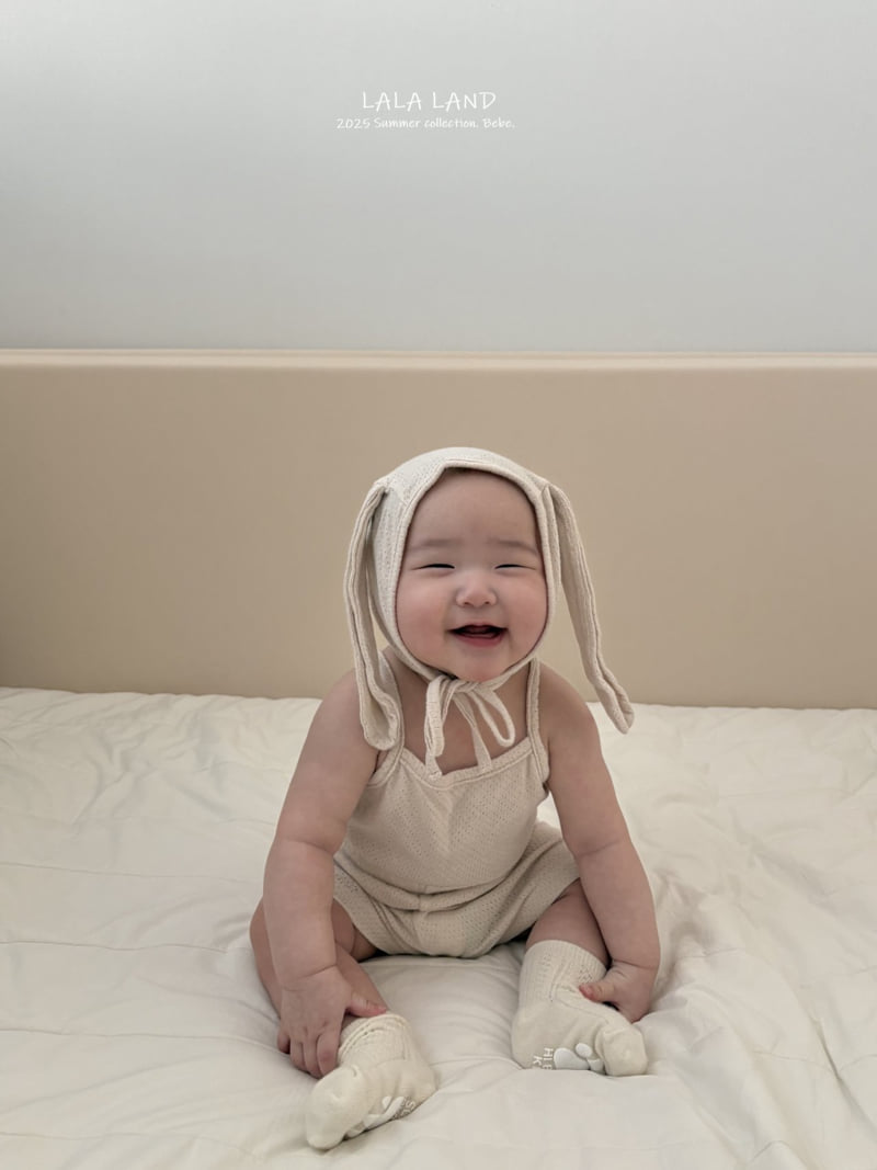 Lalaland - Korean Baby Fashion - #smilingbaby - bebe Cotton Mesh Top Bottom Set - 12