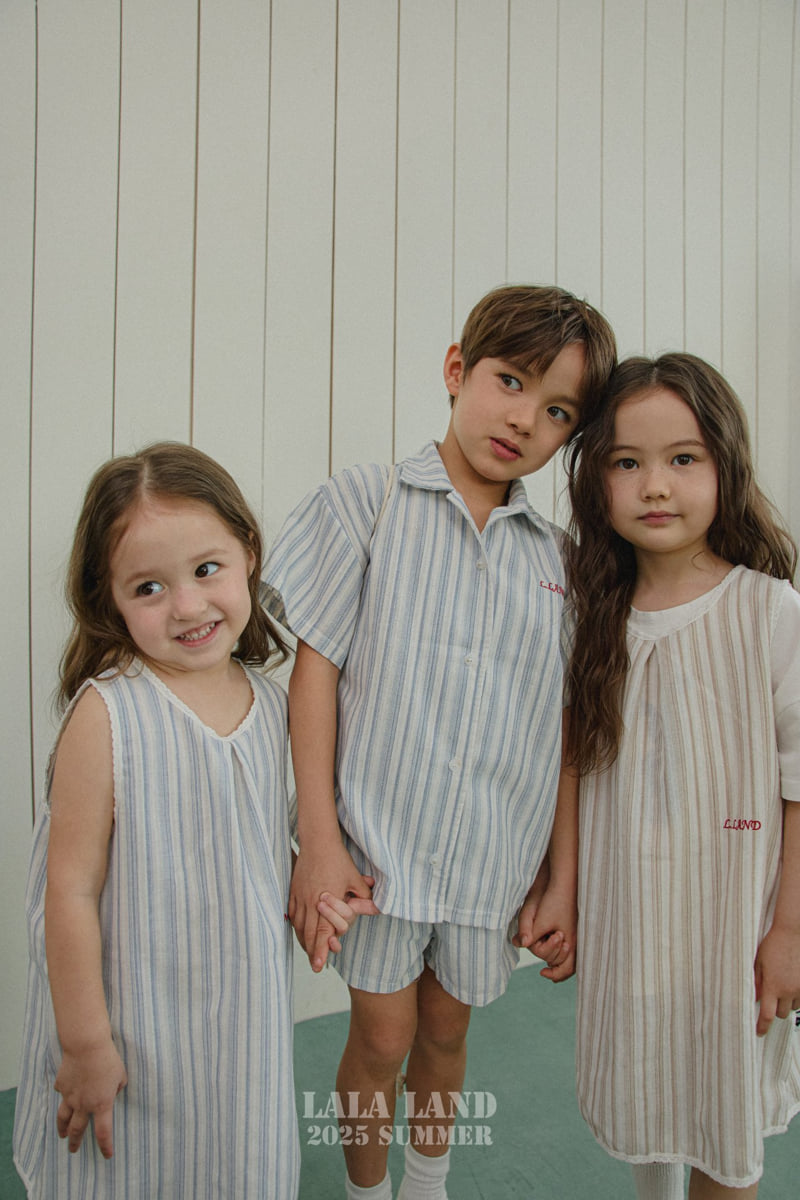 Lalaland - Korean Children Fashion - #Kfashion4kids - kids Vertical Stripe One-piece - 12