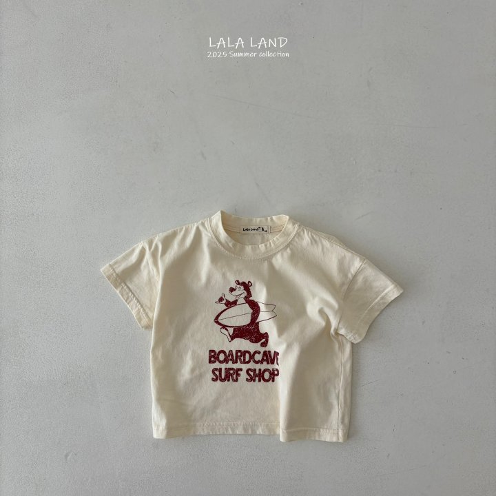 Lalaland - Korean Children Fashion - #Kfashion4kids - kids Surfer Bear Tee - 3