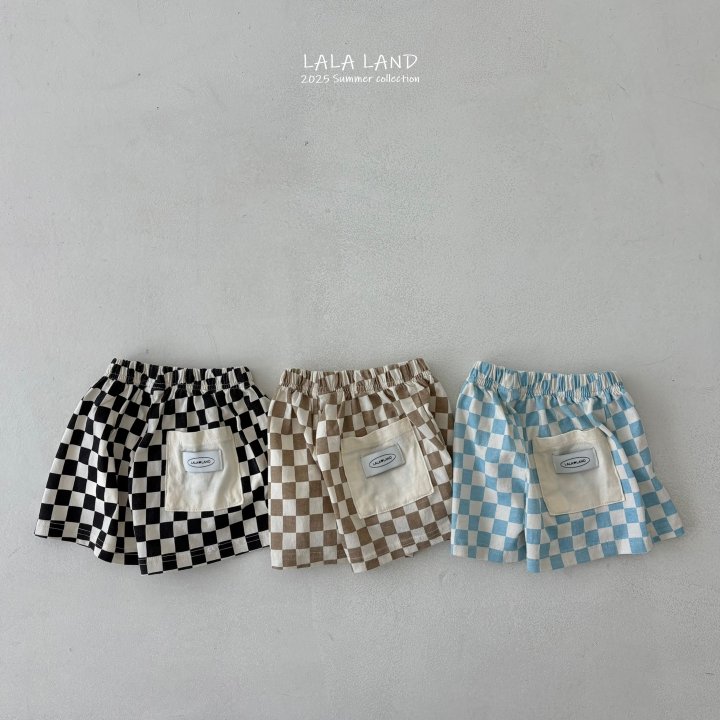 Lalaland - Korean Children Fashion - #Kfashion4kids - kids Check Shorts