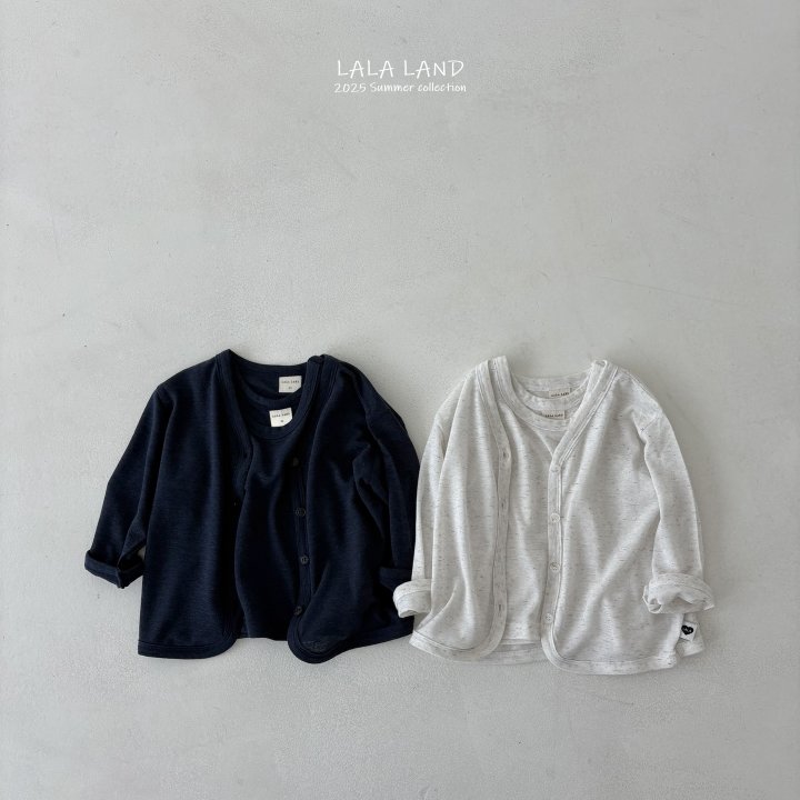 Lalaland - Korean Children Fashion - #childofig - kids Linen Cardigan Sleeveless Set - 3