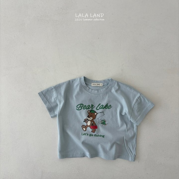 Lalaland - Korean Children Fashion - #childofig - kids Fishing Bear Tee - 5