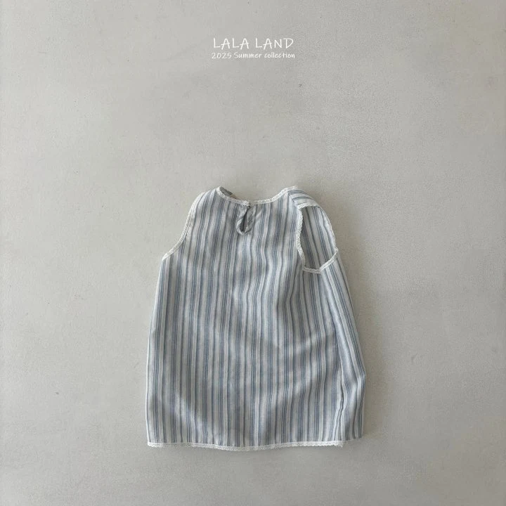 Lalaland - Korean Children Fashion - #childrensboutique - kids Vertical Stripe One-piece - 5