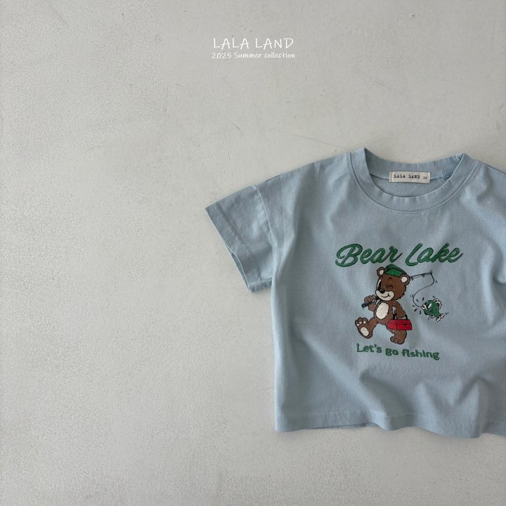 Lalaland - Korean Children Fashion - #childrensboutique - kids Fishing Bear Tee - 6