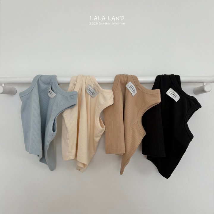 Lalaland - Korean Children Fashion - #designkidswear - kids 25 Rib Sleeveless Tee