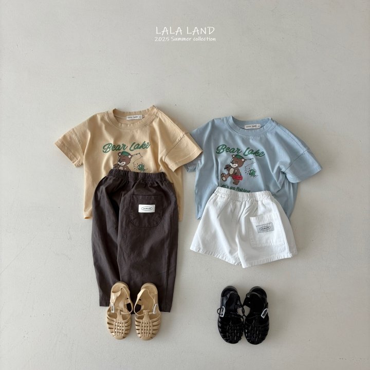 Lalaland - Korean Children Fashion - #designkidswear - kids Fishing Bear Tee - 7