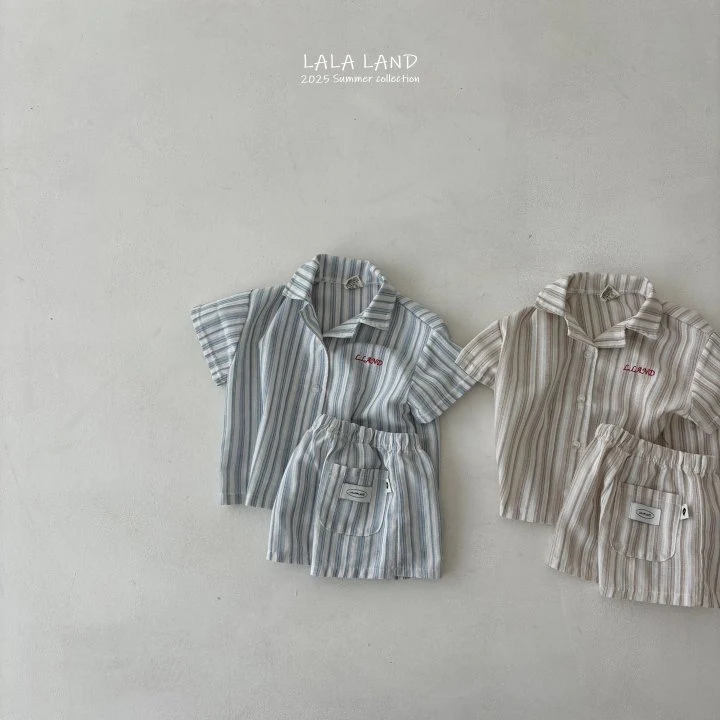 Lalaland - Korean Children Fashion - #discoveringself - kids Vertical Stripe Pants - 8