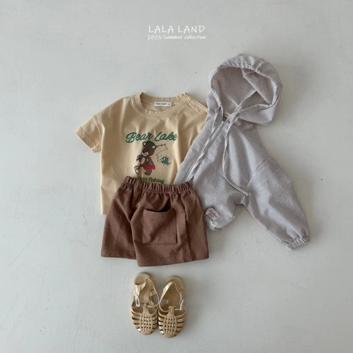 Lalaland - Korean Children Fashion - #discoveringself - kids Fishing Bear Tee - 8