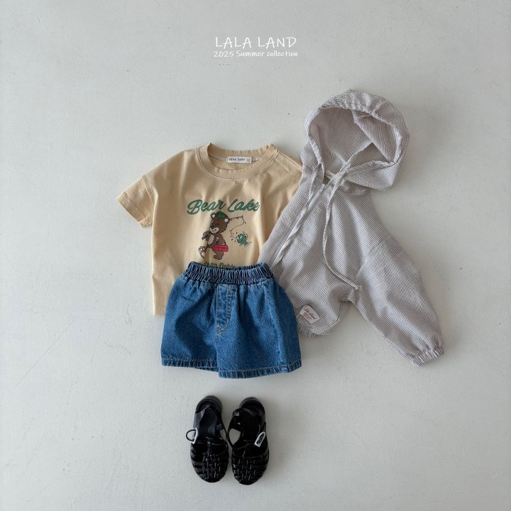 Lalaland - Korean Children Fashion - #fashionkids - kids Fishing Bear Tee - 9