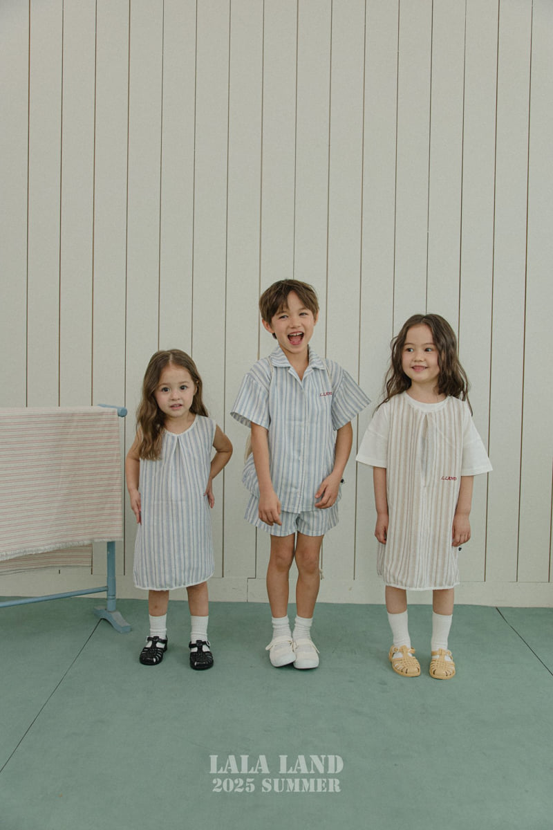 Lalaland - Korean Children Fashion - #kidsshorts - kids Vertical Stripe Shirt - 11